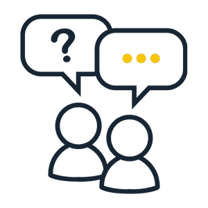 Icona: due persone che conversano